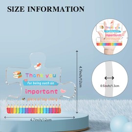 Teacher Appreciation Gifts,Teacher Christmas Gifts,Teacher Gifts for Women,End of Year Teacher Gift,Teacher Acrylic Decor,Teacher Valentine Gift,Retirement Gifts,Graduation Gifts,Thank You Gift