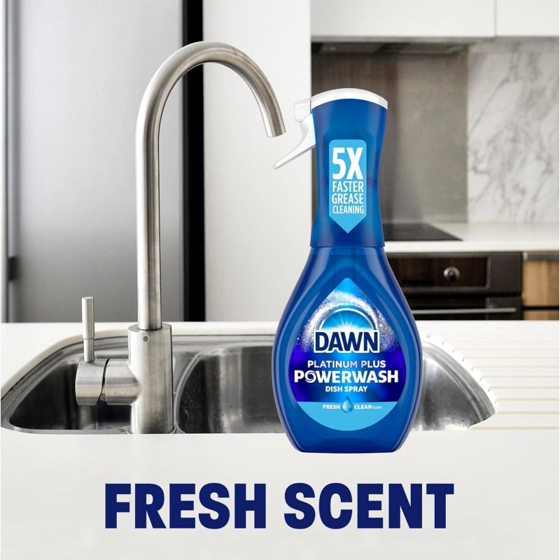 Dawn Platinum Powerwash Dish Spray, Dish Soap, Fresh Scent, 16