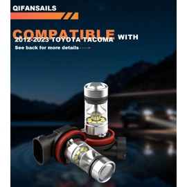 QIFANSAIL 2 Pcs Tacoma Lights Bulbs Compatible with 2012-2023 Toyota Tacoma, 6500K Cool White, Plug and Play
