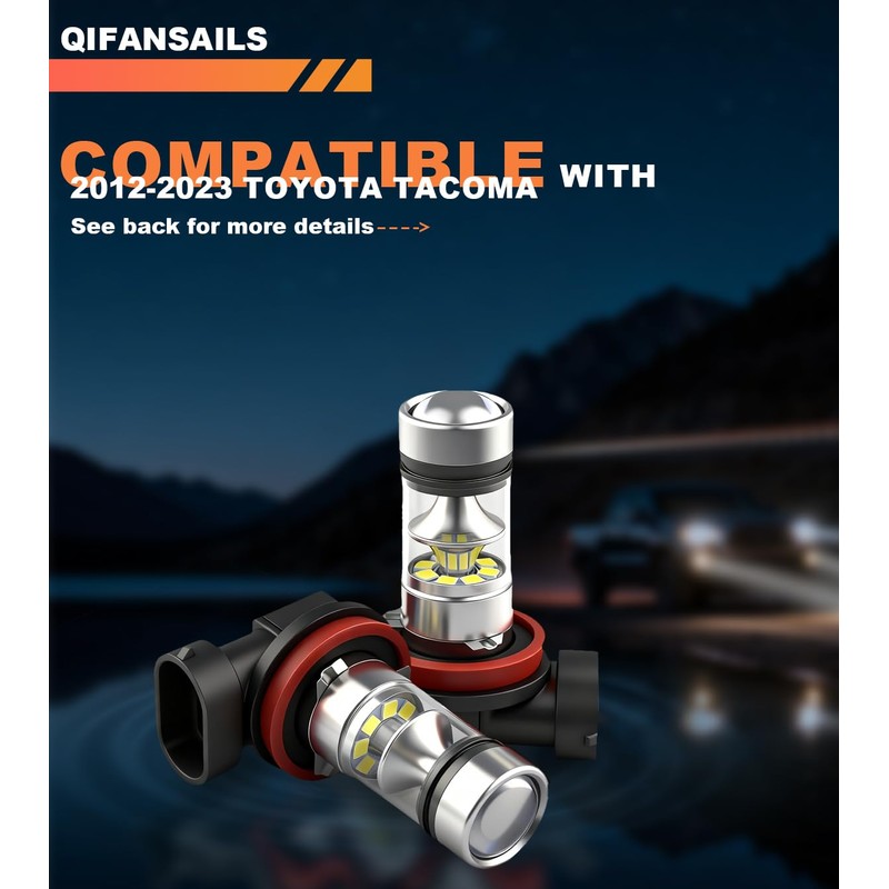 QIFANSAIL 2 Pcs Tacoma Lights Bulbs Compatible with 2012-2023 Toyota