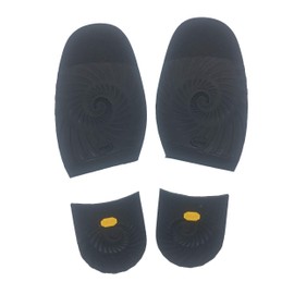 KANEIJI - Zapatos de goma con media suela y tacones, para reparar zapatos de piel, diferentes colores, 1 par (negro)