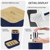 InnJoey Bathroom Accessories Set - 10PC Bathroom Sets, Navy Blue
