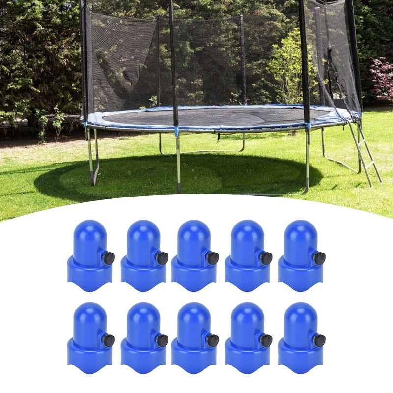 10Pcs Trampoline Enclosure Pole Cap with Screw Thumb Safety Rail