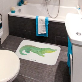 Mr. & Mrs. Panda Bath Mat Crocodile Gift Bath Mat Sea Animals Bathroom Mat Shower Mat Crazy Being Crazy Shower Mat