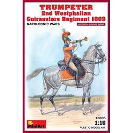 Miniart 1:16 Scale Trumpeter 2nd Westphalian Cuirassiers Regiment 1813 Plastic Model Kit, 29 x 19 x 5.5 centimetres