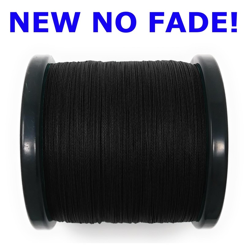 Reaction Tackle Braided Fishing Line NO Fade Black 25LB 1000yd