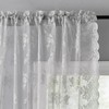 Kotile - Cortinas de encaje gris de 108 pulgadas de