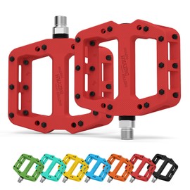 MZYRH MTB Bicycle Pedals Nylon 3 Bearings Composite 9/16 Mountain Bike Pedals High Strength Non-Slip Bicycle Pedals Surface for Road BMX MTB Fixie Bikesflat