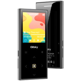 MP3 Player Built-in 32GB Bluetooth 5.0 Digital Audio Player Direct Recording 128GB Expandable Touch Panel Alloy Built-in Speaker Voice Recorder Music Player FM Radio D22