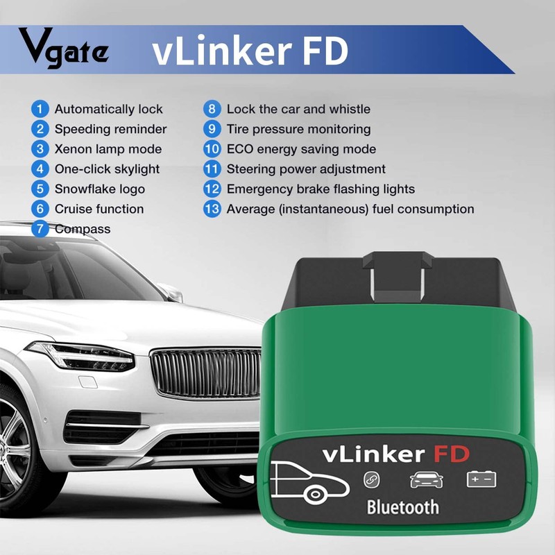Vgate vLinker FD Bluetooth3.0 OBD2 Scanner Diagnostic Tool Support Android