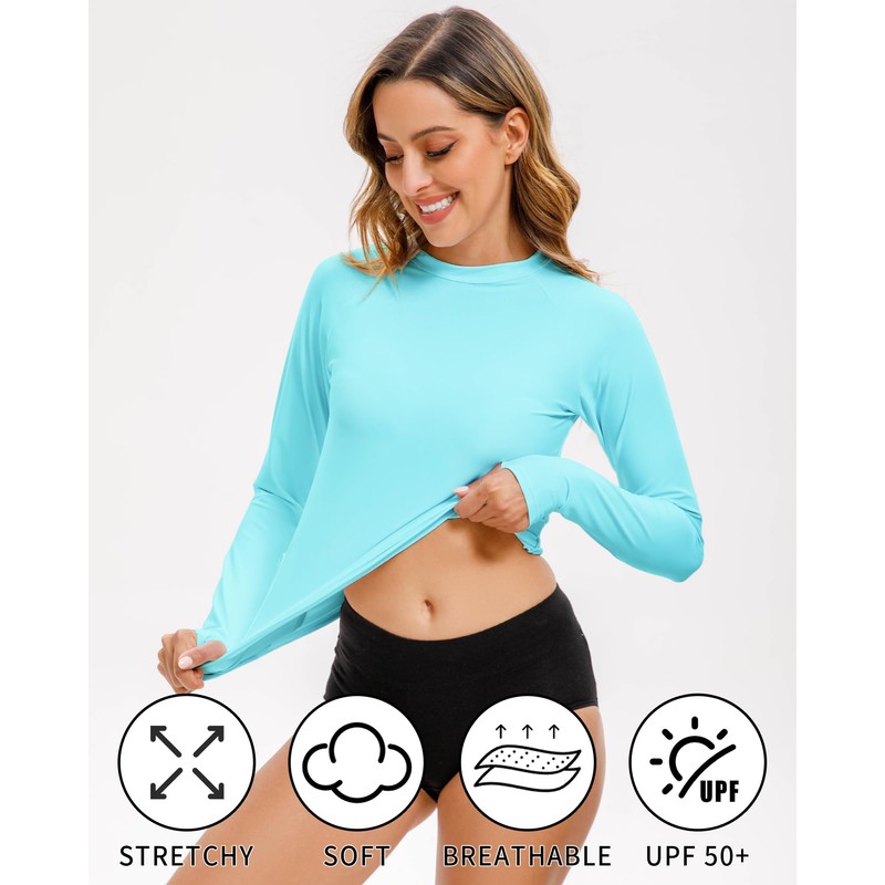 Sofier Rash Guard for Women Long Sleeve Swimsuits UPF 50+
