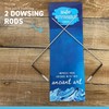 Pair of DOWSING DIVING RODS with Handles and INSTRUCTIONS for