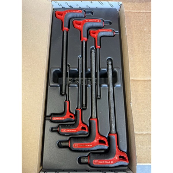 Facom 7pc Metric Hex Allen Key Set T-Handle 3mm-10mm w/