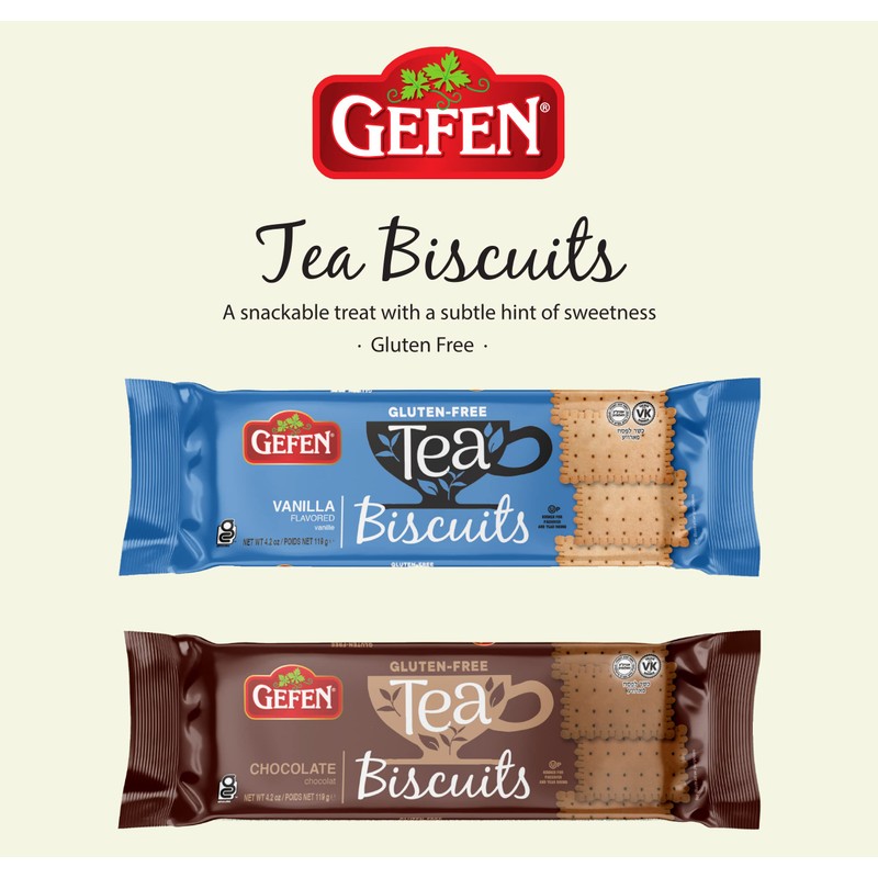 Gefen Gluten Free Vanilla Tea Biscuits 4.2oz (3 Pack) |