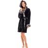 Alexander Del Rossa Women's Faux Fur Feather Hooded Robe, Soft
