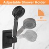 uxcell Shower Head Holder Strong Adhesive, Adjustable Handheld Shower Wand