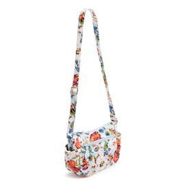 Vera Bradley Women's Cotton on the Go Crossbody Purse, Sea Air Floral - Recycled Cotton, One Size