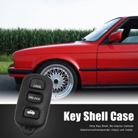 uxcell Car Replacement Remote Key Fob Shell Case for Toyota for Lexus 4 Key Button Black
