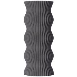 3D Vase Anneli Decorative Vase XL 38 cm Floor Vase Decorative Vase Pampas Grass Dried Flowers (Dark Grey)