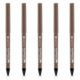 essence Superlast 24h Eyebrow Pomade Pencil, Waterproof, No. 20, Brown, Vegan, Waterproof, No Microplastic Particles, Nanoparticles Free, Pack of 5 (5 x 0.31 g)