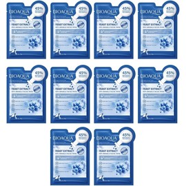 Yeast Extract Anti-Wrinkle Face Mask, 30g, Pack of 10, Deep Moisturising Sheet Masks