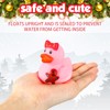 Sotiff 48 Pcs Pink Christmas Rubber Ducks 2 Inch Assorted