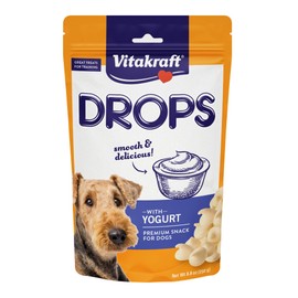 Vitakraft Drops Dog Treats with Yogurt - Bite-Sized Yogurt Training Treats for Dogs - Small Dog Treats