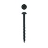 10 x 1-1/4 HighPoint Round Washer Head Woodworking Screws, Black