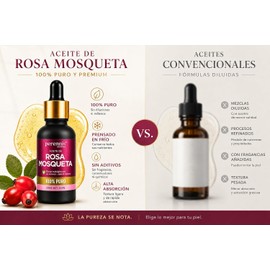 Aceite Rosa Mosqueta Puro PERENNIS – Aceite Facial Hidratante y Regenerador para Piel – Rosa Rubiginosa 100% Pura Prensada en Frío – Ideal para Gua Sha, Masaje Facial y Rutina de Skincare – 30 ml