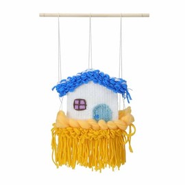 Woven Wool Suit Adult Tapestry Weaving, Beginner Learning Tapestry Weaving Kit, Yarn Instruction Manual, Sunflower Shaped Tapestry(Not Include The Loom)