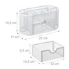 Relaxdays Desk Organiser, Modern Look, Metal Mesh, Total Dimensions: H