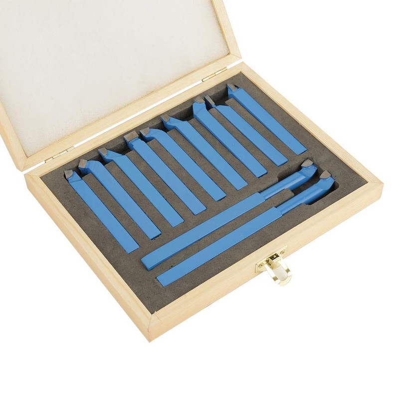 Lathe Cutting Tools 11 Pieces Carbide Tip Tipped Cutter Tool