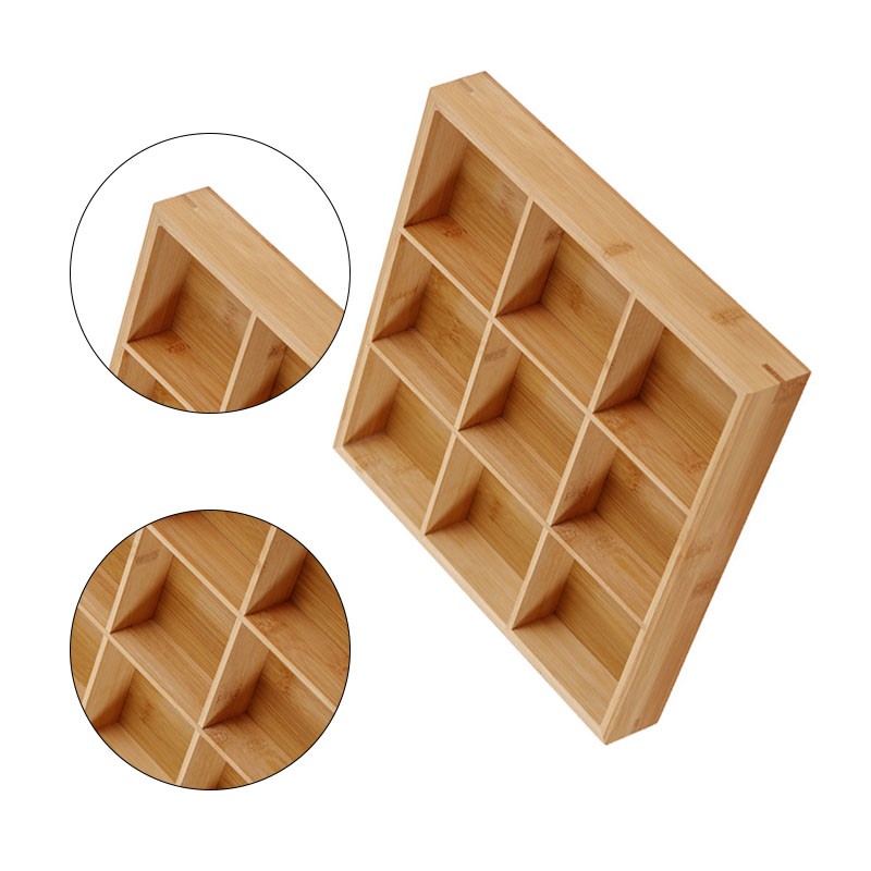 Divided Wooden Tray Multi Compartments Serving Tray for Hot Pot