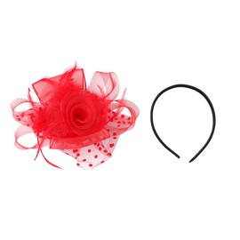 Ipetboom Flower Shape Hair Hoops Women Hair Band Veil Headwrap Party Creative Headwear