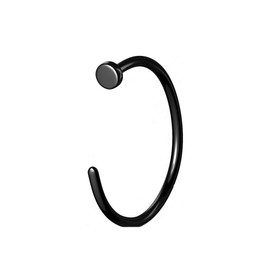 PiercedOff Black PVD over Titaniium Nose Ring - Thickness 18GA (1mm) / Diameter 8mm