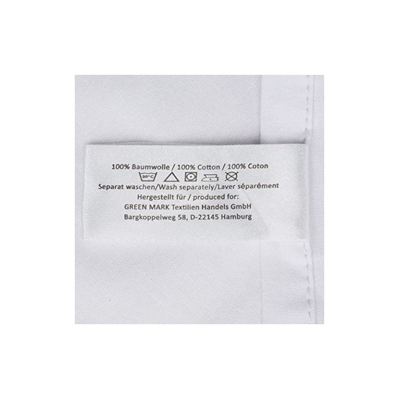Cloth/Bed Sheet/250X150 Cm White by Green Mark® 100% Woven Cotton