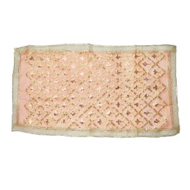 Decorative Chunari Chunar Chunni Artificial Netted Cloth (Size:-40"X20")Pooja Chunni Puja Chunar MATA Ki Chunri for Indian Traditional Housewarming Festival Statue Chowki Aasan Mat Pooja Cloth(Orange)