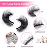False Eyelashes, 10 Pairs, 7D False Eyelashes Set, Reusable Natural