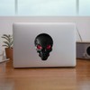 3D Skull Car Decal with Red Eyes, 2-Pack Waterproof Vehicle