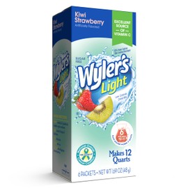 Wyler's Light Pitcher Packs, Water Drink Mix,Kiwi Strawberry,6 Pitcher Packets
