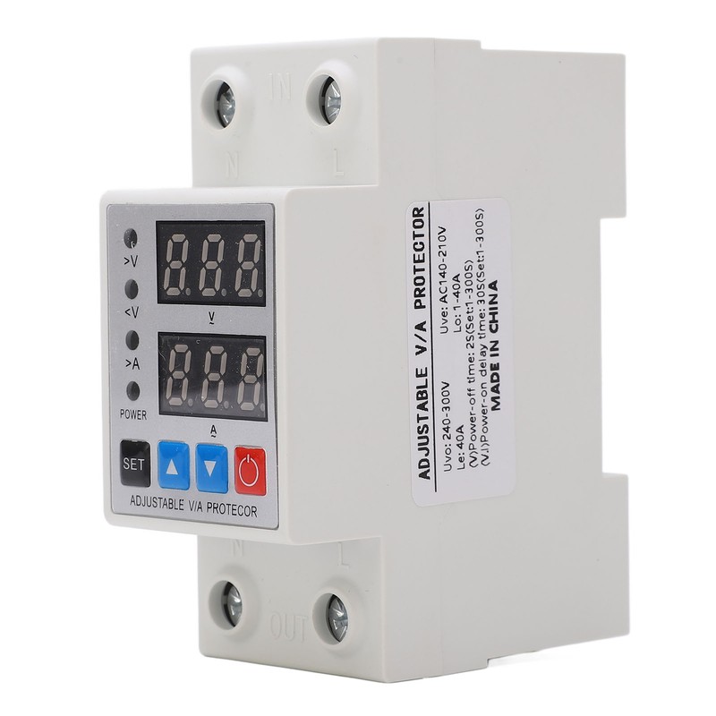 Over Under Voltage Protective Device Adjusting Dual Display Overcurrent Overload
