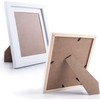 8x10 White Picture Frames Nature Solid Wood 6 Pack for
