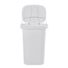 Rubbermaid Spring Top Lid Trash Can, 13-Gallon, White Plastic Wastebasket/Garbage