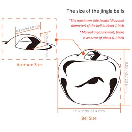 Hot Bear Colorful Jingle Bells 1-Inch/ 25mm, 100-Pack, Gold/Silver (Silver)