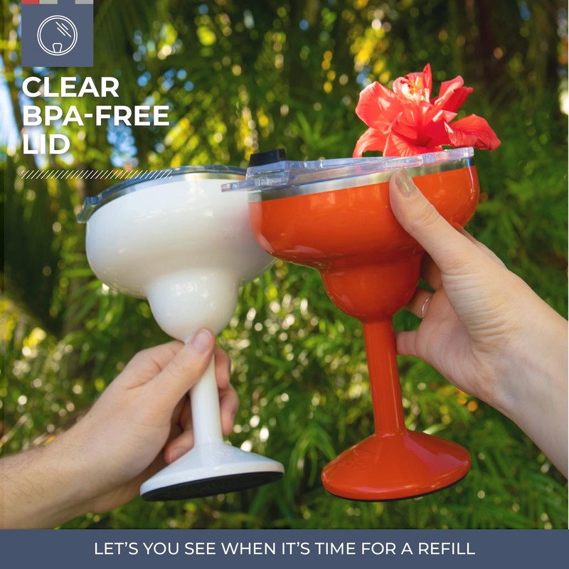 ORCA Rita | Temperature Insulated, Stainless Steel Margarita Glass, Lidded