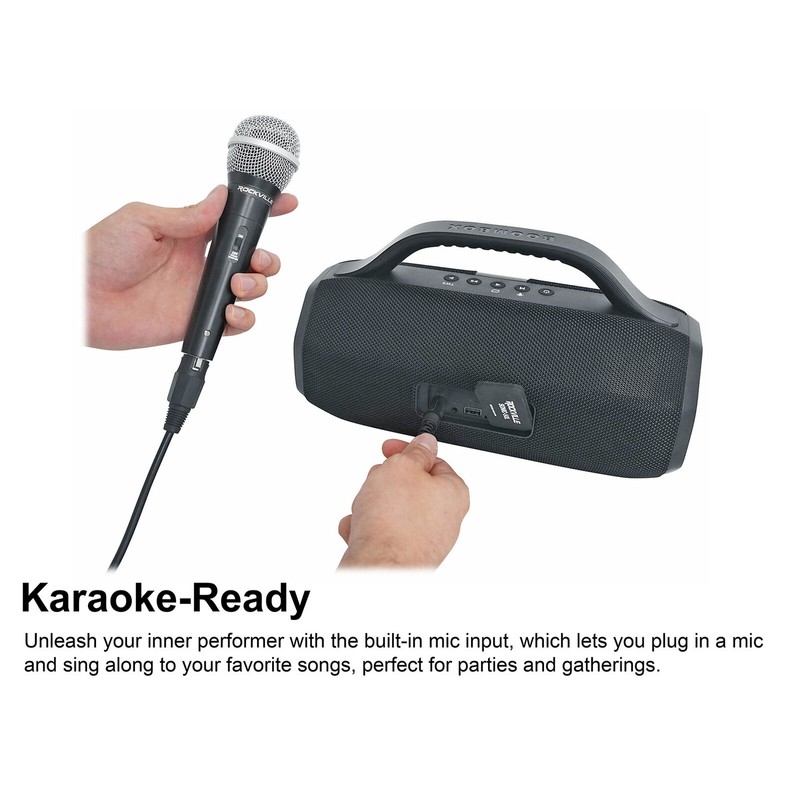 Rockville 2) Rockville SONIC-50L Wireless Linking Portable Bluetooth Party Speakers+Mic