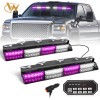 Emergency Dash Strobe Lights Purple White Security Light 48 LED