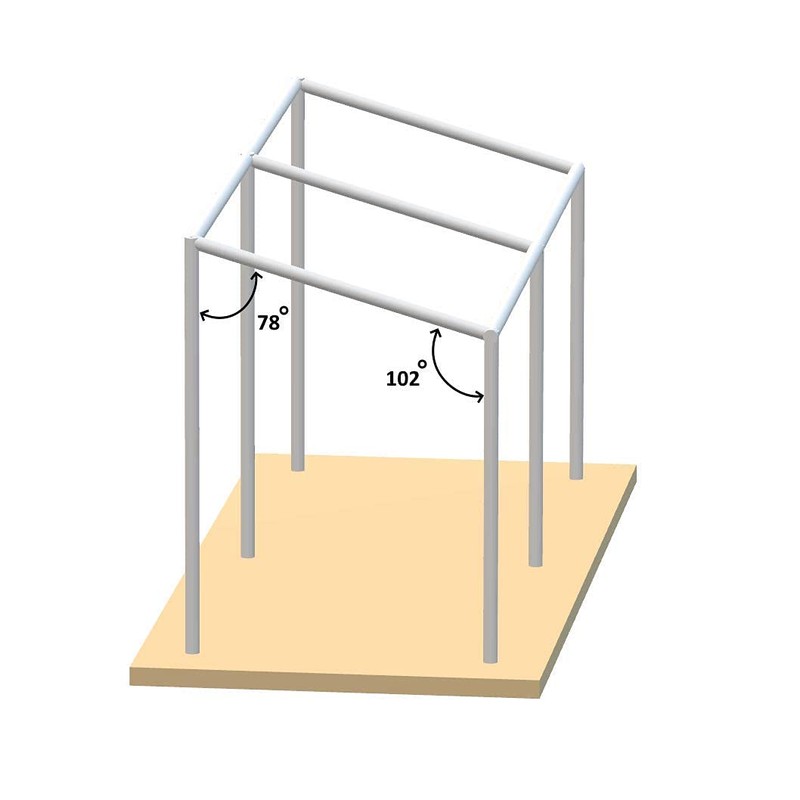 GoodsZone Canopy Fittings Set 1-3/8" Slant roof Carport Gazebo Lean