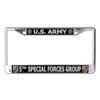 U.S. Army 5th Special Forces Group Chrome License Plate Frame