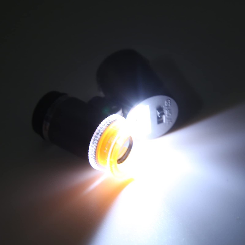 Gaeirt Portable Microscope, Clearer Imaging, Cold Warm Light Adjusted 60x